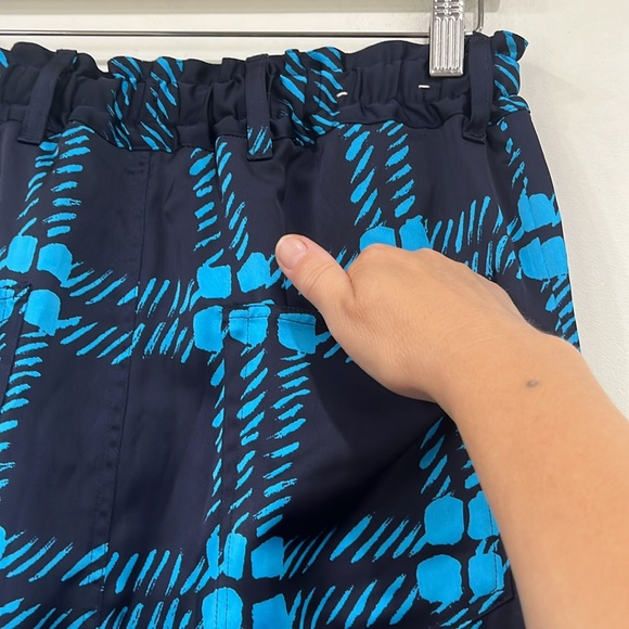 Marni X Uniqlo Drape Relaxed Wide Straight Pants Black Blue S - Picture 9 of 12